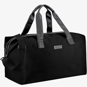 NWT Jimmy Choo 'Weekend Bag' Nylon Canvas Duffel in Navy Blue